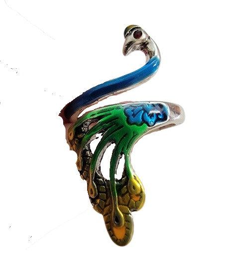 Bague porte-bonheur paon