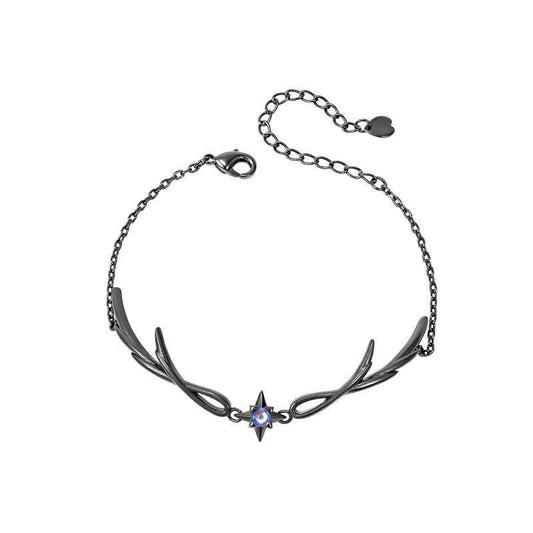 Bracelet gothique porte-bonheur pierre de lune
