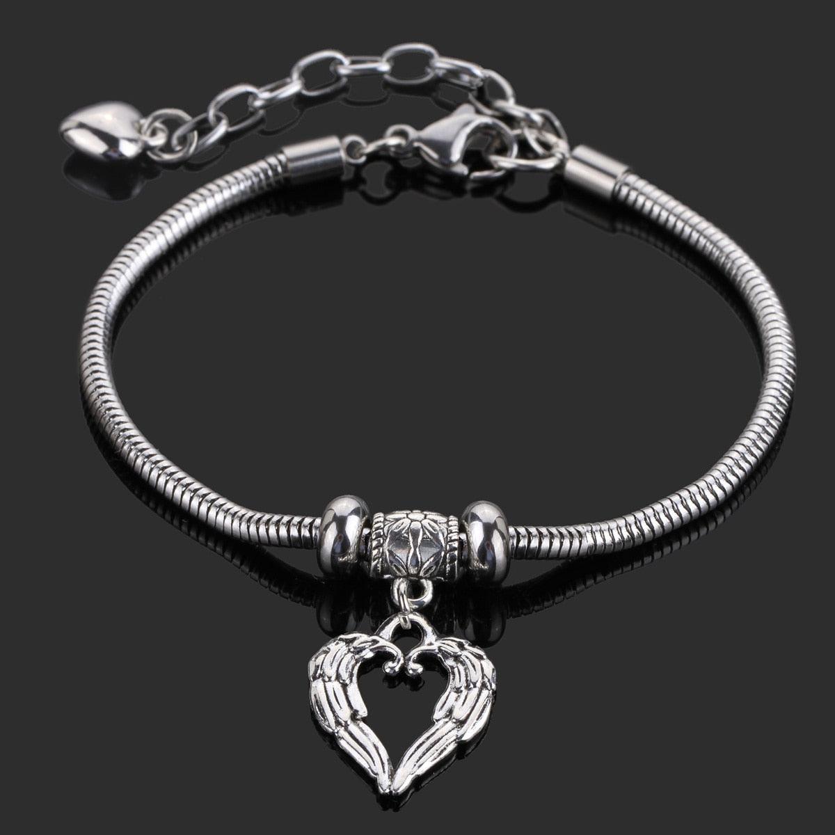 Bracelet porte-bonheur Ange et Cœur