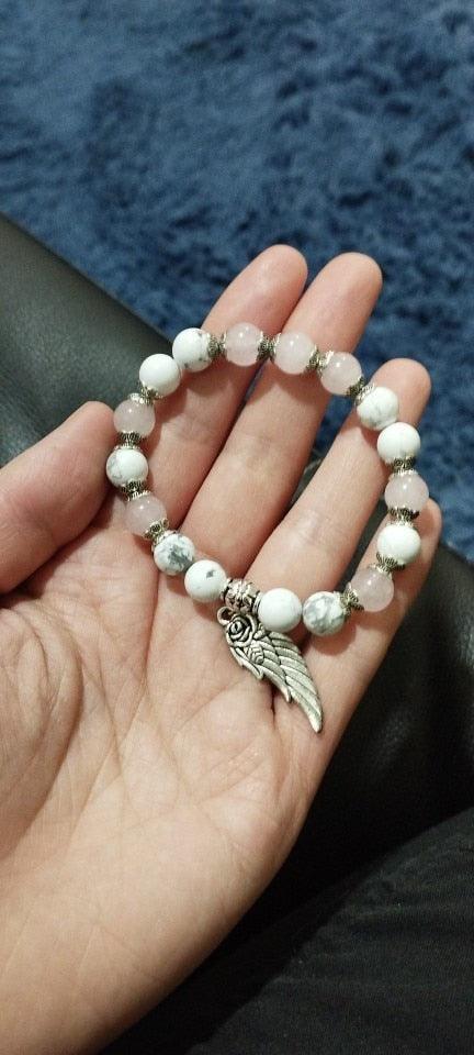 Bracelet chance quartz rose