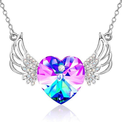 Collier protection cœur et ange