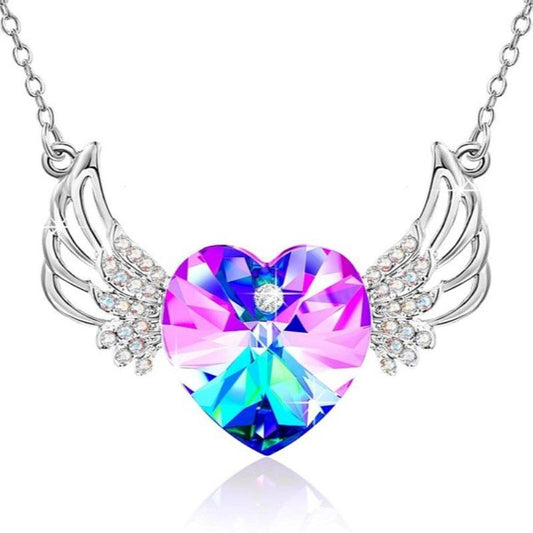 Collier protection cœur et ange