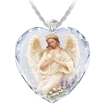 Collier cristal protection ange