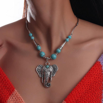 Pendentif porte-bonheur tibétain éléphant Bouddha