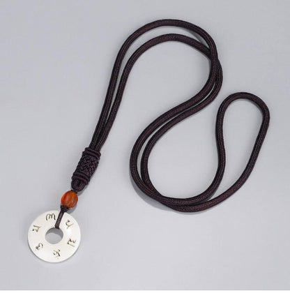 Collier talisman tibétain Mantra