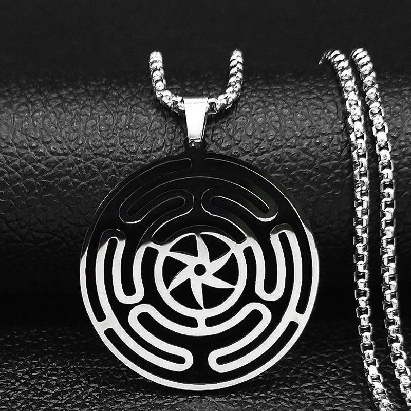Collier amulette de protection Roue d'Hécate