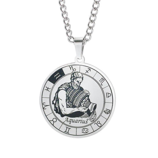 Collier Porte-bonheur Verseau signe du zodiaque astrologie