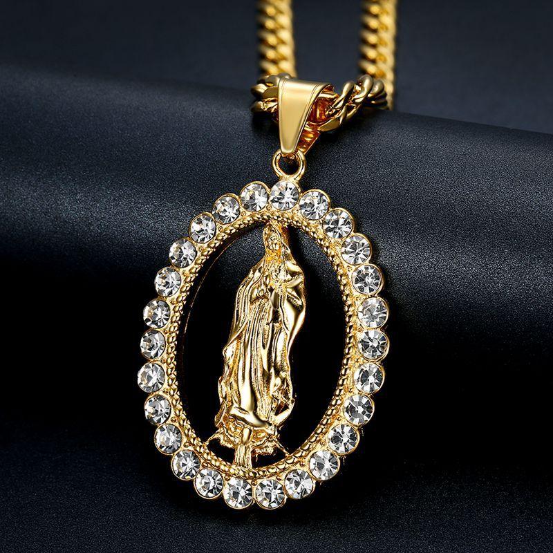 Pendentif porte-bonheur Vierge Marie