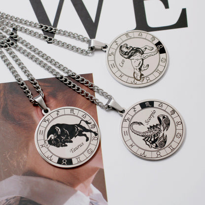 Collier talisman astrologique Taureau porte-bonheur