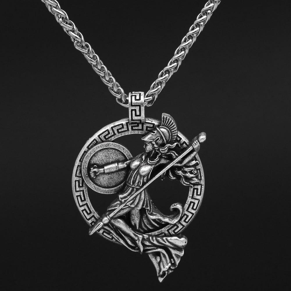 Pendentif talisman porte-bonheur Athéna