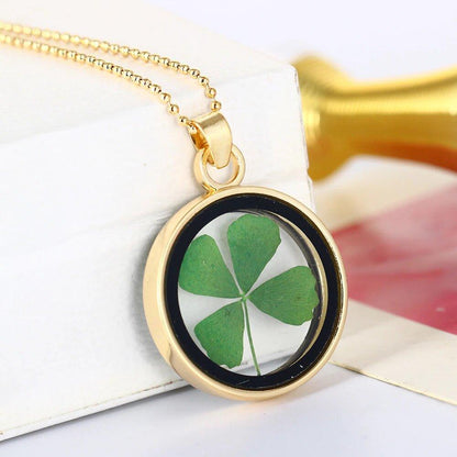 Pendentif porte-bonheur chance Trèfle à 4 feuilles
