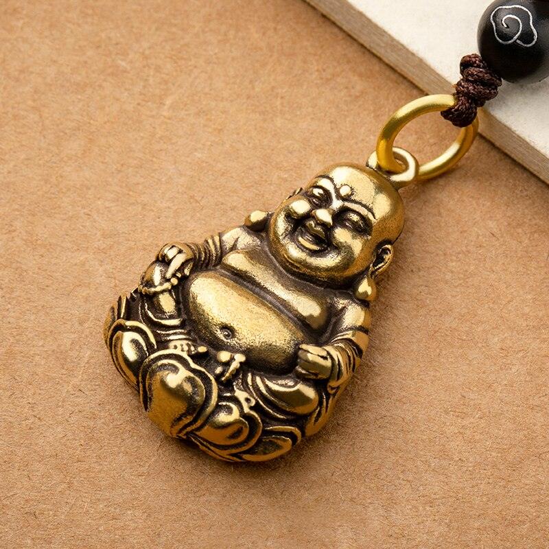 Porte-clé porte-bonheur Bouddha bronze