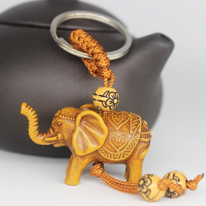Porte-clé éléphant porte-bonheur