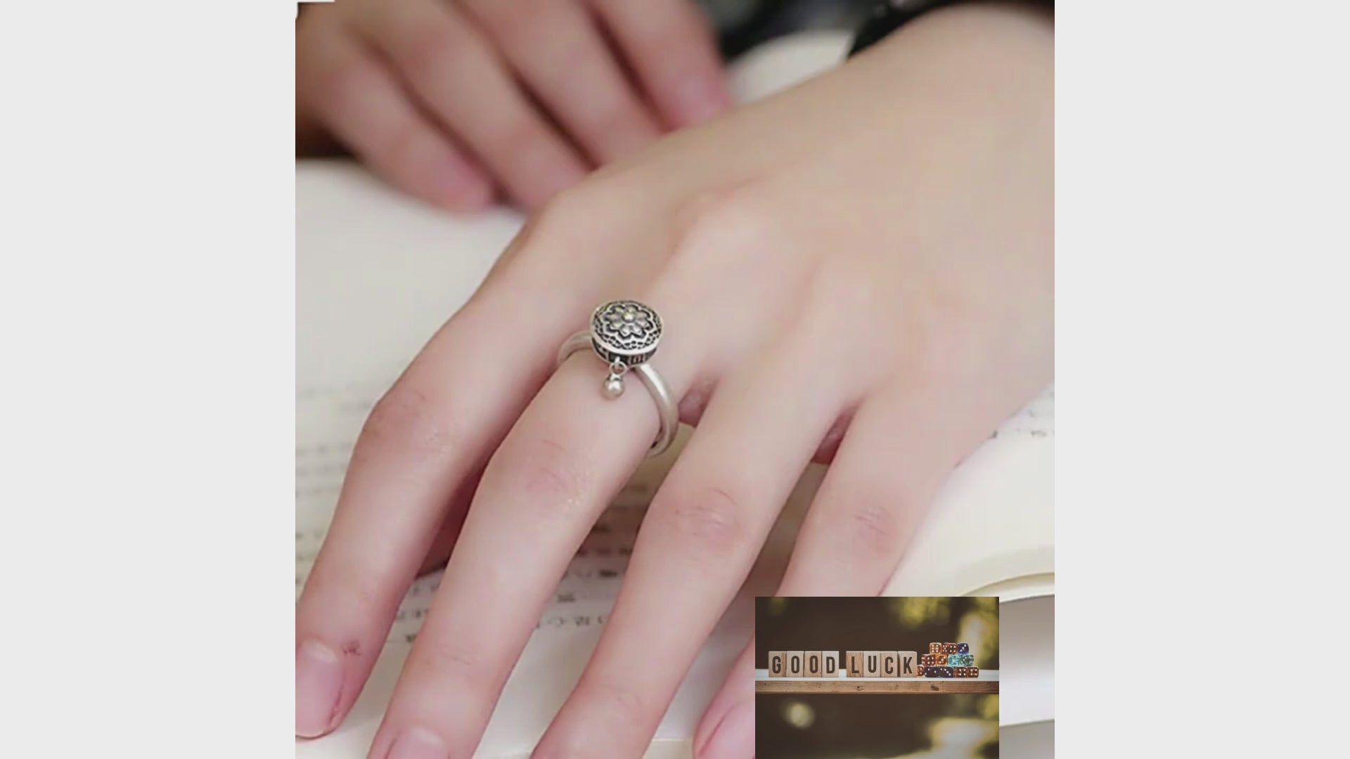 Bague argent tibétain
